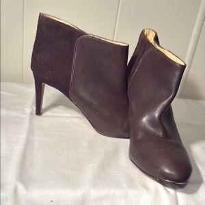 Nine West Brown Heeled Boots Sleek Design